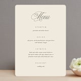 "Refined Beauty" - Menus in Cream by Stacey Day - Front