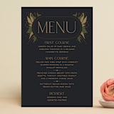 "Elegant Leaves" - Menus in Slate by GeekInk Design - Front