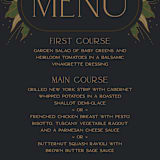 "Elegant Leaves" - Menus in Slate by GeekInk Design - Detail
