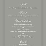 "Framed Details" - Menus in Pebble by Kimberly FitzSimons - Detail