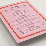 "Funky Bash" - Menus in Lavender by Wonderland - Detail