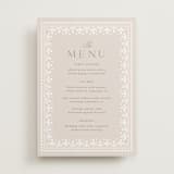 "Lace Trim" - Menus in Cream by Kristen Smith - Front