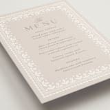 "Lace Trim" - Menus in Cream by Kristen Smith - Detail