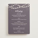 "Garden Lights" - Menus in Plum by Hooray Creative - Front