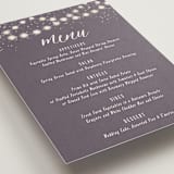 "Garden Lights" - Menus in Plum by Hooray Creative - Detail