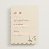 "Scalloped Candlesticks" - Menus in Champagne by Draft and Wed - Front