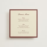 "palermo" - Menus in Burgundy by Ellen Schlegelmilch - Front