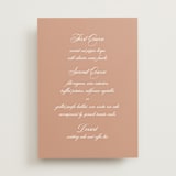 "Burnt Peach" - Menus in Burnt Peach by Becky Nimoy - Front