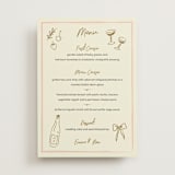 "Handwritten Letter" - Menus in Butterscotch by Helena Vitto - Front