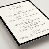 "Black Tie" - Menus in Ink by That Girl Press - Detail