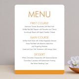 "Minimalist Display" - Menus in Tangerine by Nam Bourassa - Front