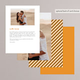 "Minimalist Display" - Menus in Tangerine by Nam Bourassa - Back of Card Options