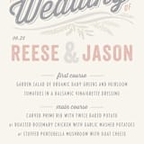 "Rustic Charm" - Menus in Petal by Hooray Creative - Detail