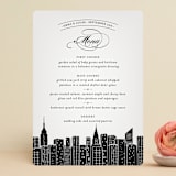 "Big City - New York City" - Menus in Light Taupe by Hooray Creative - Front