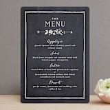 "Alabaster Florals" - Menus in Slate by Jennifer Wick - Front