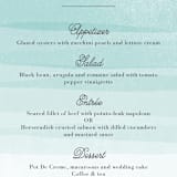 "Old Post Road" - Menus in Sea Salt by Jennifer Wick - Detail