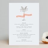 "Palm" - Menus in Salmon by Lauren Chism - Front