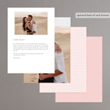 "Always" - Menus in Blush by Susan Brown - Back of Card Options