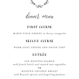 "Always" - Menus in Blush by Susan Brown - Detail