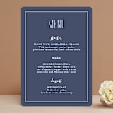 "Down by the Sea" - Menus in Marine by Sandra Picco Design - Front