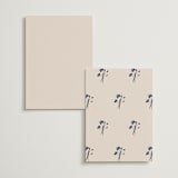 "Floral Monogram" - Menus in Champagne by Lindsay Megahed - Back of Card Options