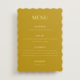"Swoop" - Menus in Marigold by Stacey Day - Front