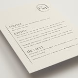 "Modern Monogram" - Menus in Latte by Jackie Crawford - Detail