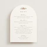 "Foliage Crest" - Menus in Mulberry by Everett Paper Goods - Front
