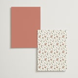 "Foliage Crest" - Menus in Mulberry by Everett Paper Goods - Back of Card Options