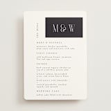 "Wedding Editorial" - Menus in Tuxedo by Ana de Sousa - Front