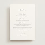 "Modern Air" - Menus in Dusty Blue by Stacey Meacham - Front