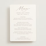 "Luxe script" - Menus in Pearl by Hooray Creative - Front