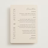 "In Love" - Menus in Linen by Vanessa Doyle - Front