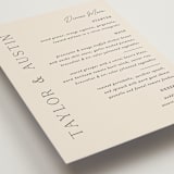 "In Love" - Menus in Linen by Vanessa Doyle - Detail