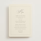 "Wonderful Tonight" - Menus in Oreo Creme by Design Lotus - Front