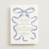 "Antique Ribbon" - Menus in Bluebell by Olivia Kanaley Inman - Front