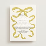 "Antique Ribbon" - Menus in Citrine by Olivia Kanaley Inman - Front