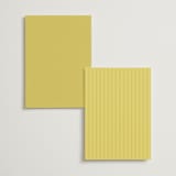 "Antique Ribbon" - Menus in Citrine by Olivia Kanaley Inman - Back of Card Options