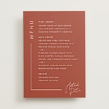 "Jot" - Menus in Peach Cream by Snow and Ivy - Front