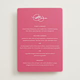 "Everlasting" - Menus in Carnation by Jennifer Postorino - Front