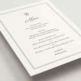 "Dotted Classic" - Menus in Hydrangea by Carolyn MacLaren - Detail