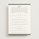 "Ornate sketched frame" - Menus in Forest by Jackie Crawford - Front