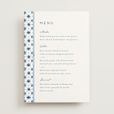 "watercolor tile" - Menus in Navy by Anastasia Makarova - Front