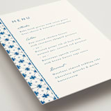 "watercolor tile" - Menus in Navy by Anastasia Makarova - Detail