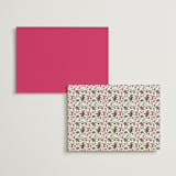 "Romantic Florals" - Menus in Peony by Susan Moyal - Back of Card Options