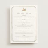 "Chelsea" - Menus in Hibiscus by Everett Paper Goods - Front