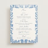 "Porcelain Floral" - Menus in Porcelain by Elly - Front