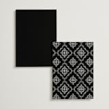 "Grand Scale" - Menus in Caviar by Olivia Raufman - Back of Card Options