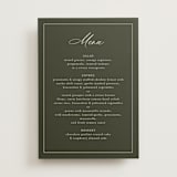 "refined" - Menus in Deep Olive by Nicole Walsh - Front