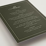 "refined" - Menus in Deep Olive by Nicole Walsh - Detail